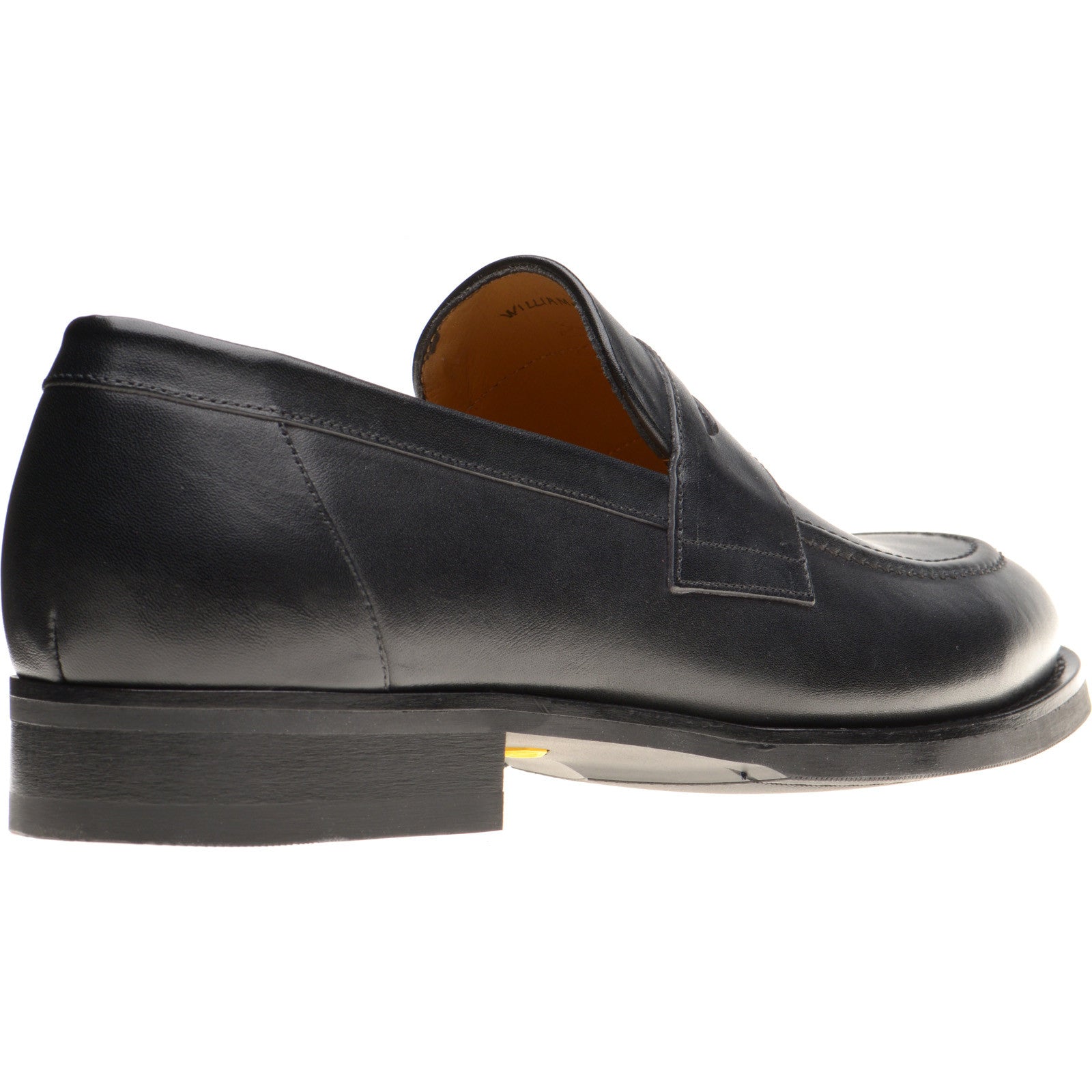 Product image for Herring William mens rubber-soled loafers in black calf