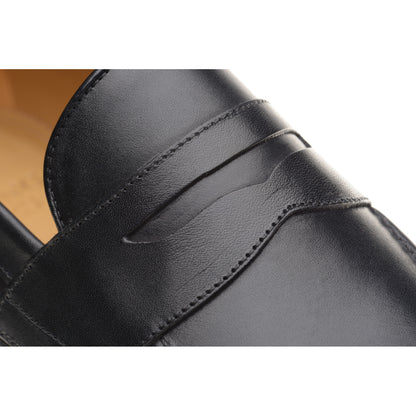Product image for Herring William mens rubber-soled loafers in black calf