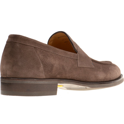 Product image for Herring William mens rubber-soled loafers in brown suede