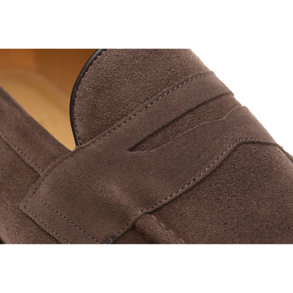 Product image for Herring William mens rubber-soled loafers in brown suede