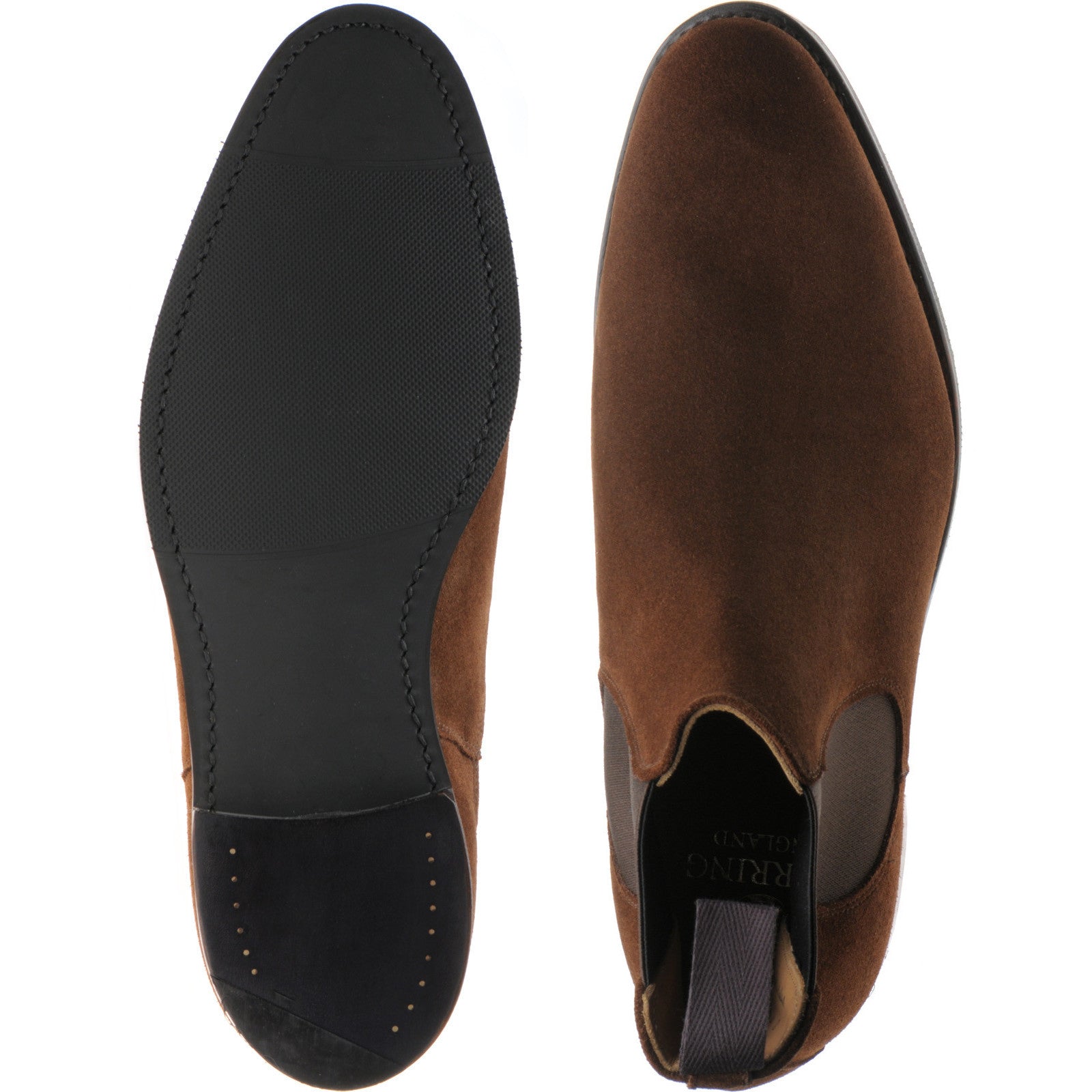 Herring Wilson Rubber mens rubber-soled Chelsea boots in snuff
