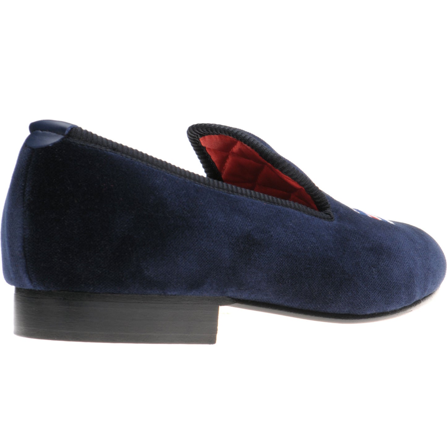 Product image for Herring Windsor mens house shoes in navy velvet