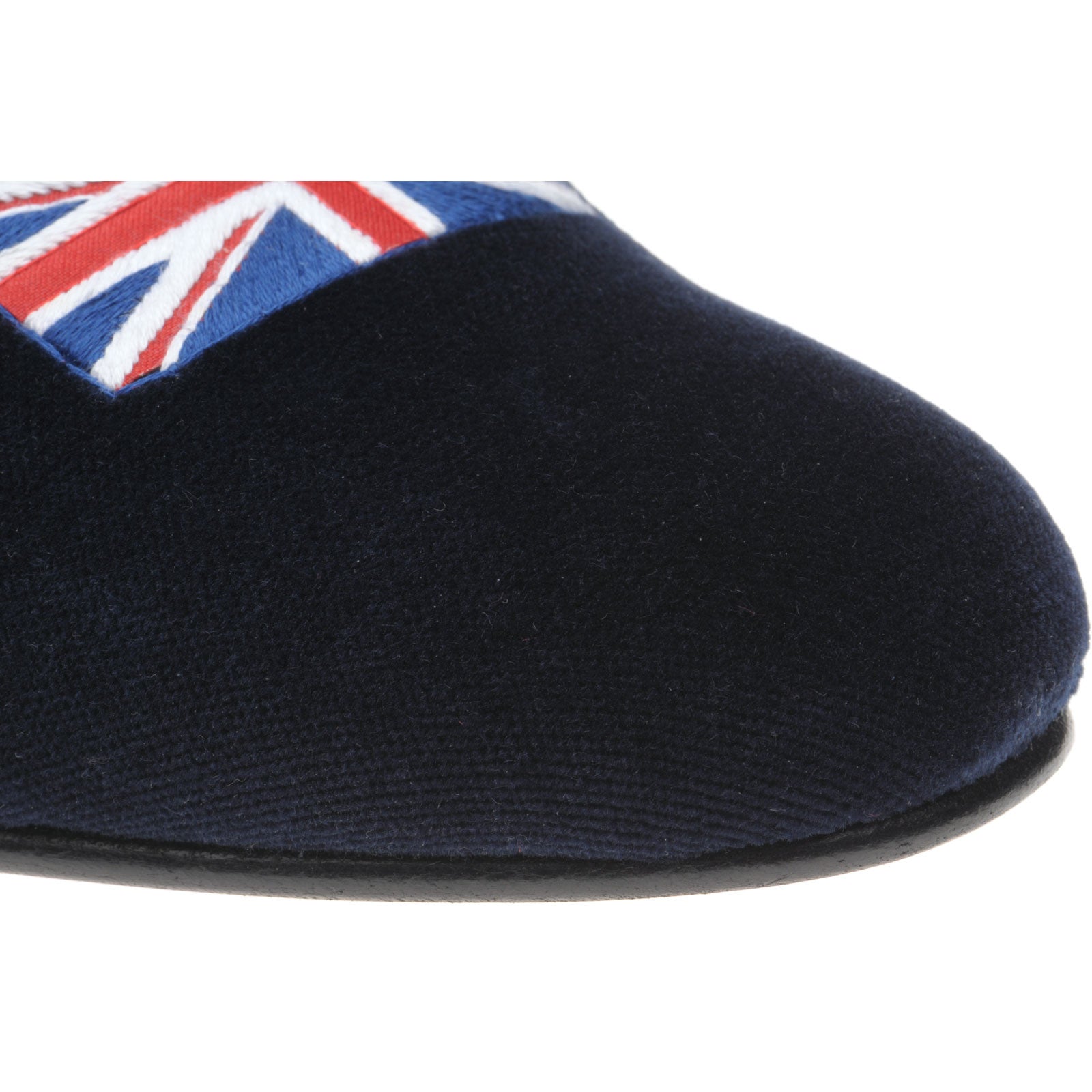 Product image for Herring Windsor mens house shoes in navy velvet