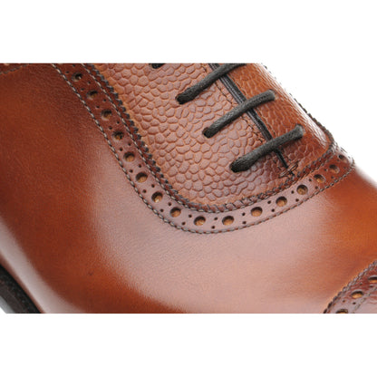 Product image for Herring Wordsworth mens semi-brogues in tan calf and grain