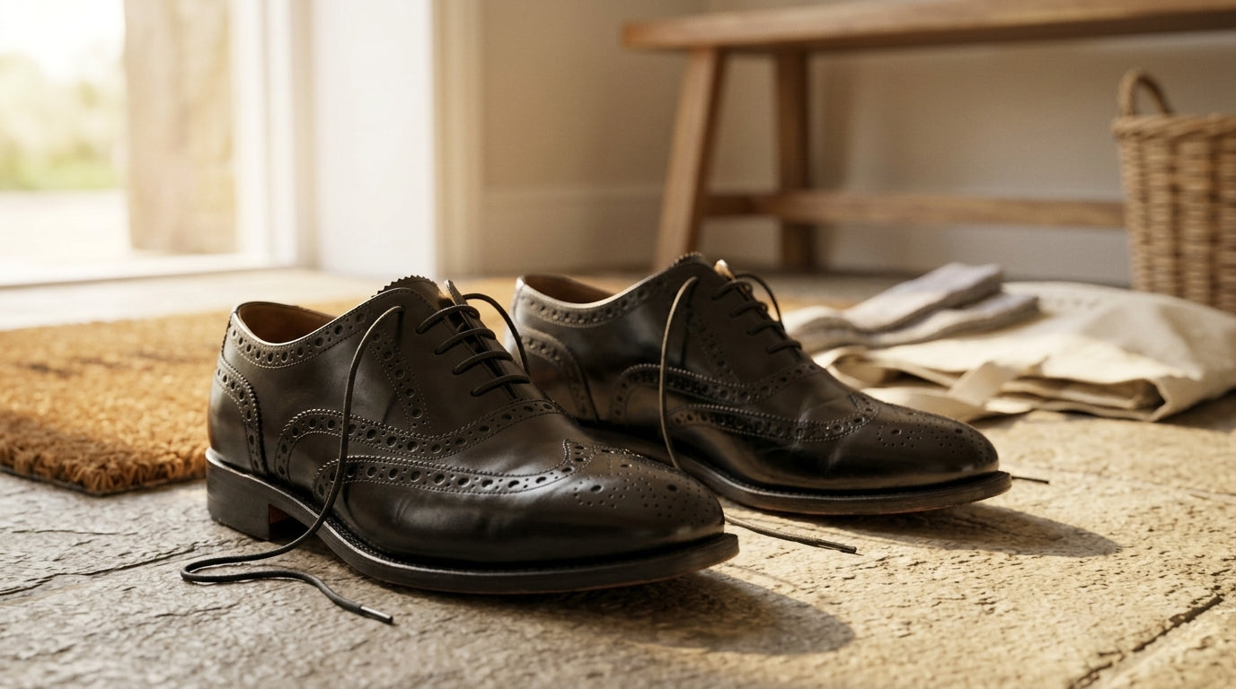 Wide fitting brogues