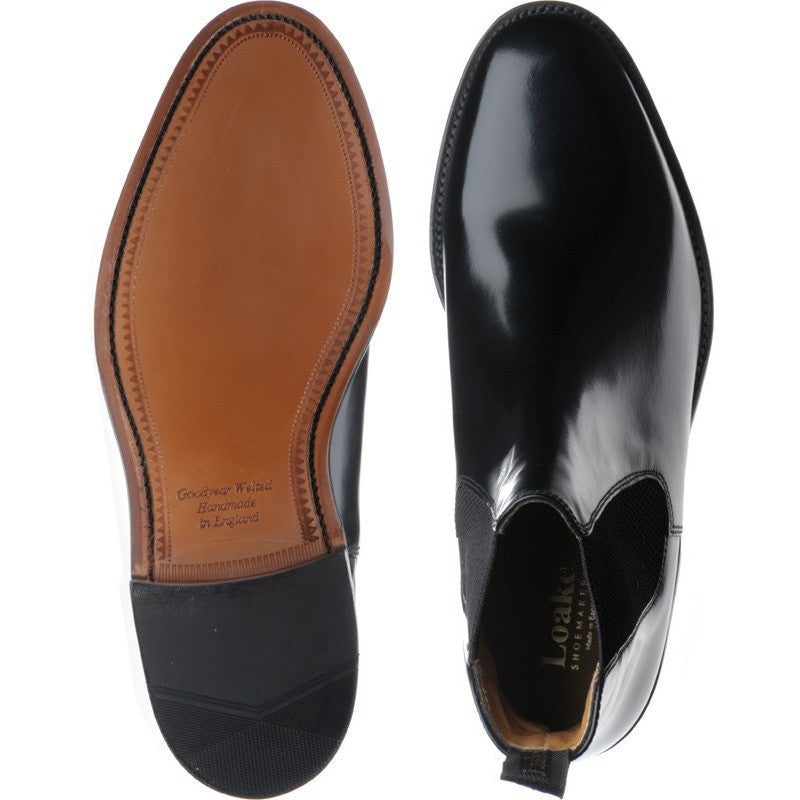 Product image for Loake 290 mens Chelsea boots in black polished
