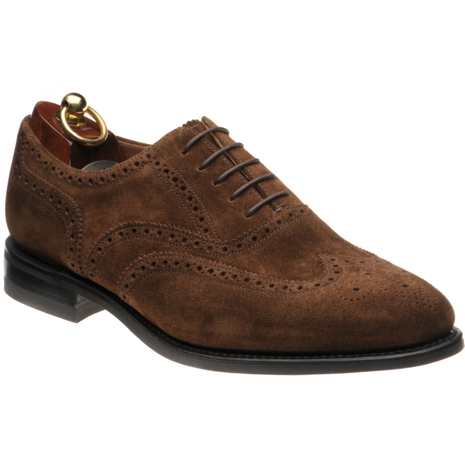 Product image for Loake 302 mens rubber-soled brogues in brown suede (second)