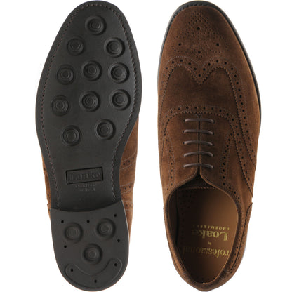 Product image for Loake 302 mens rubber-soled brogues in brown suede (second)