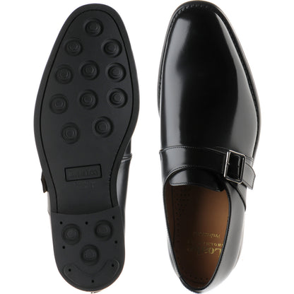 Product image for Loake 357 mens rubber-soled monk shoes in black polished (second)