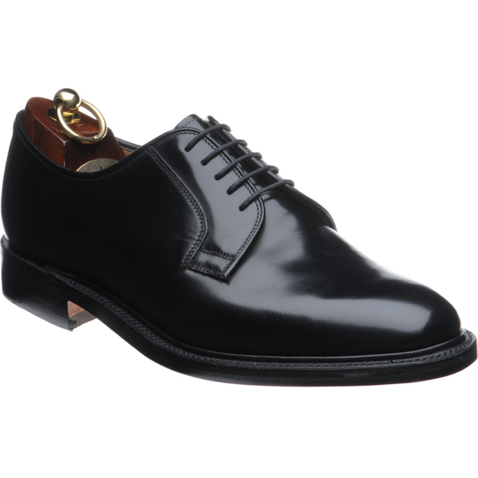 Product image for Loake 771 mens Derby shoes in black polished (second)