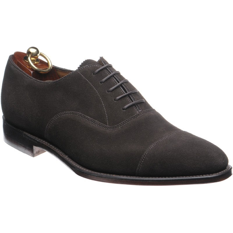 Product image for Loake Aldwych mens Oxfords in chocolate brown suede