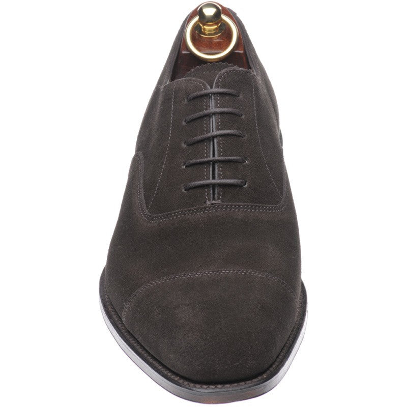 Product image for Loake Aldwych mens Oxfords in chocolate brown suede