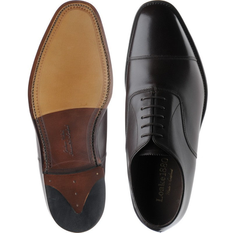 Product image for Loake Aldwych mens Oxfords in dark brown calf (second)