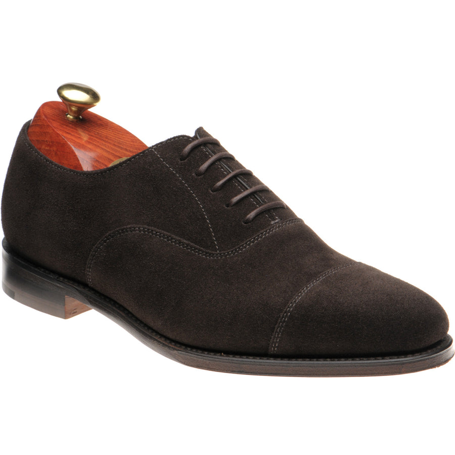 Product image for Loake Aldwych mens Oxfords in dark brown suede (second)
