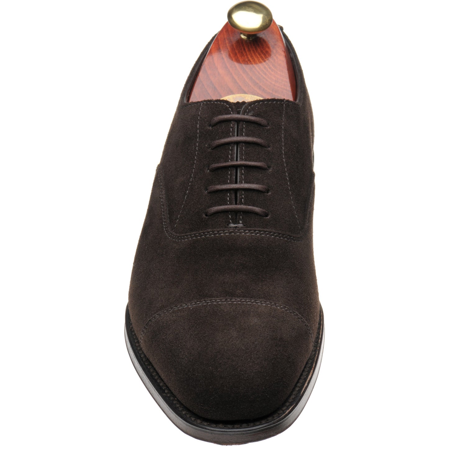 Product image for Loake Aldwych mens Oxfords in dark brown suede (second)