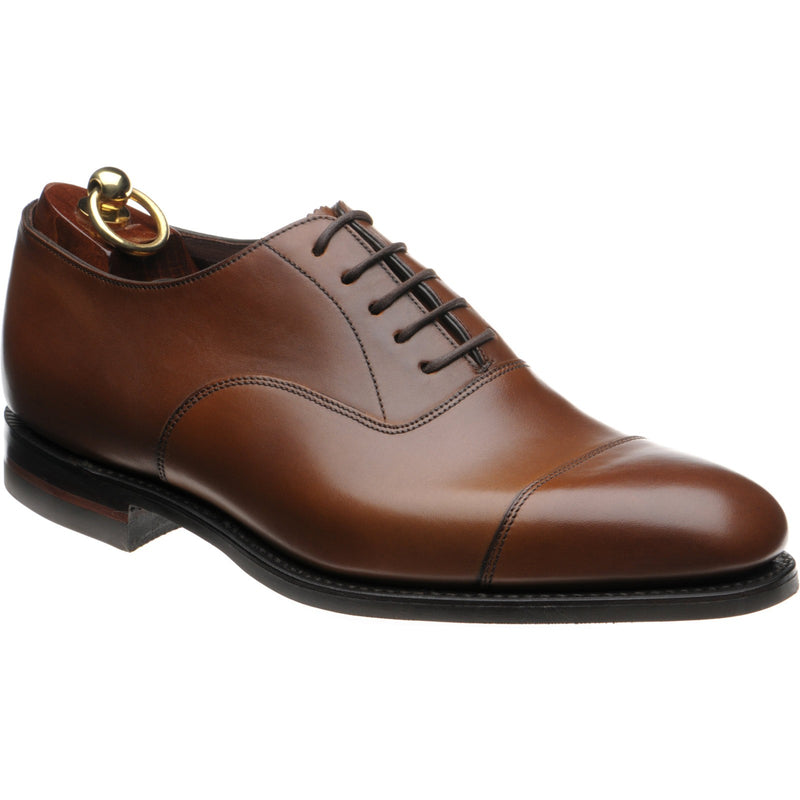 Product image for Loake Aldwych R mens rubber-soled Oxfords in brown calf