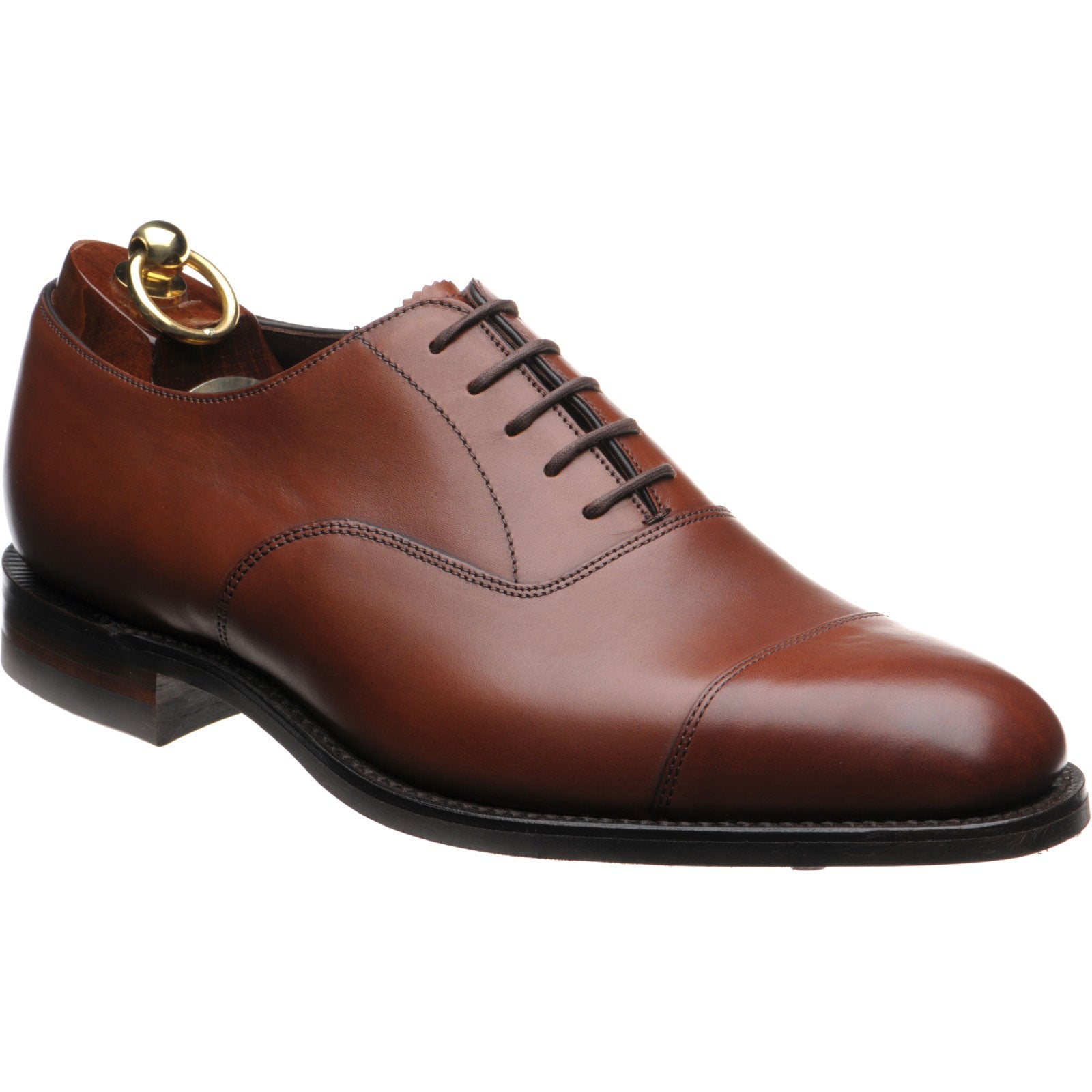 Product image for Loake Aldwych R mens rubber-soled Oxfords in mahogany calf (second)