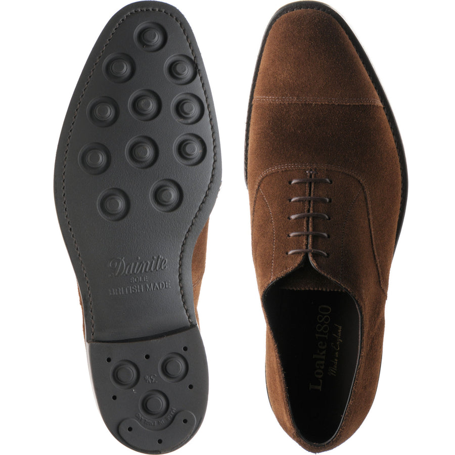 Product image for Loake Aldwych R mens rubber-soled Oxfords in polo suede