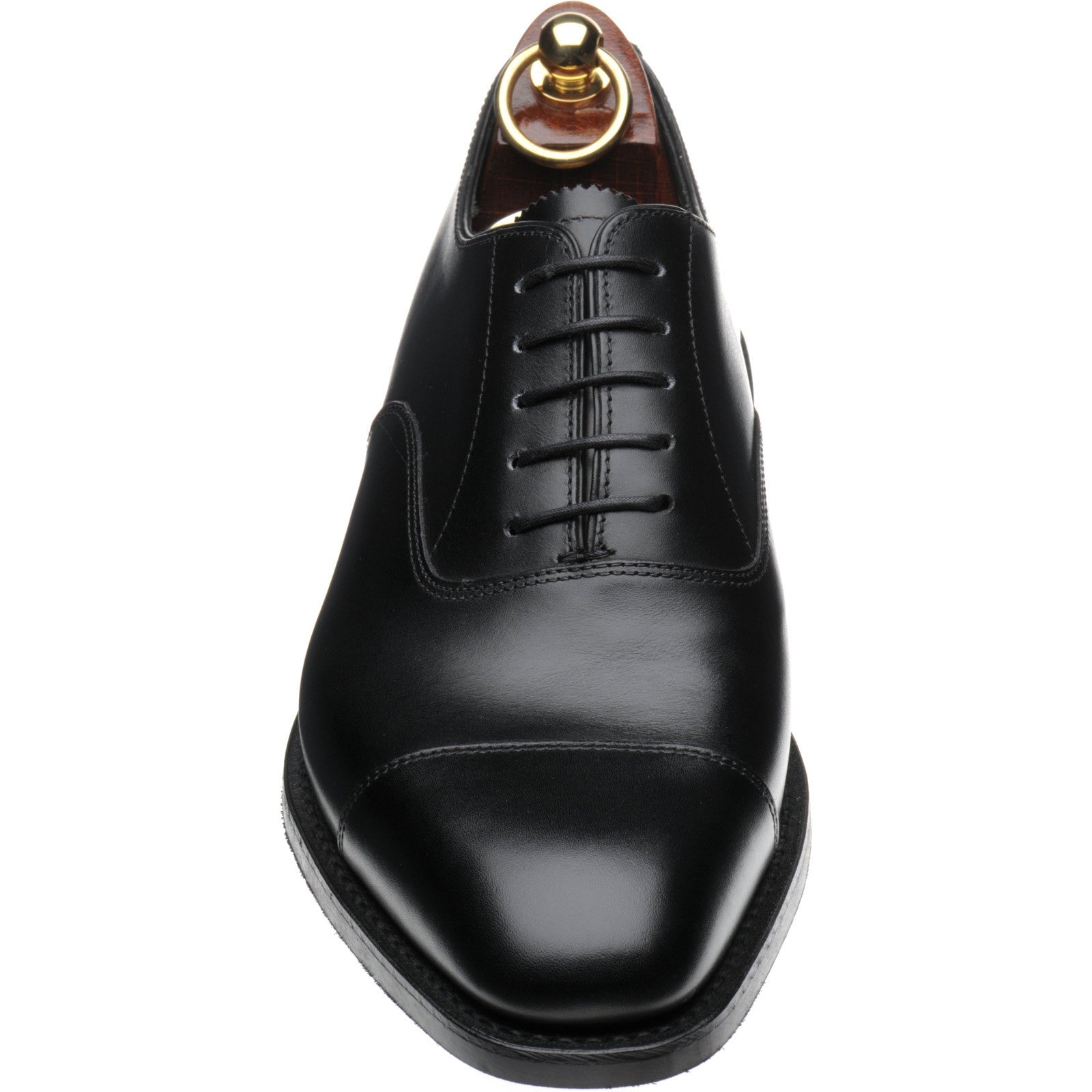 Loake Aldwych R mens rubber-soled Oxfords in black calf – Herring