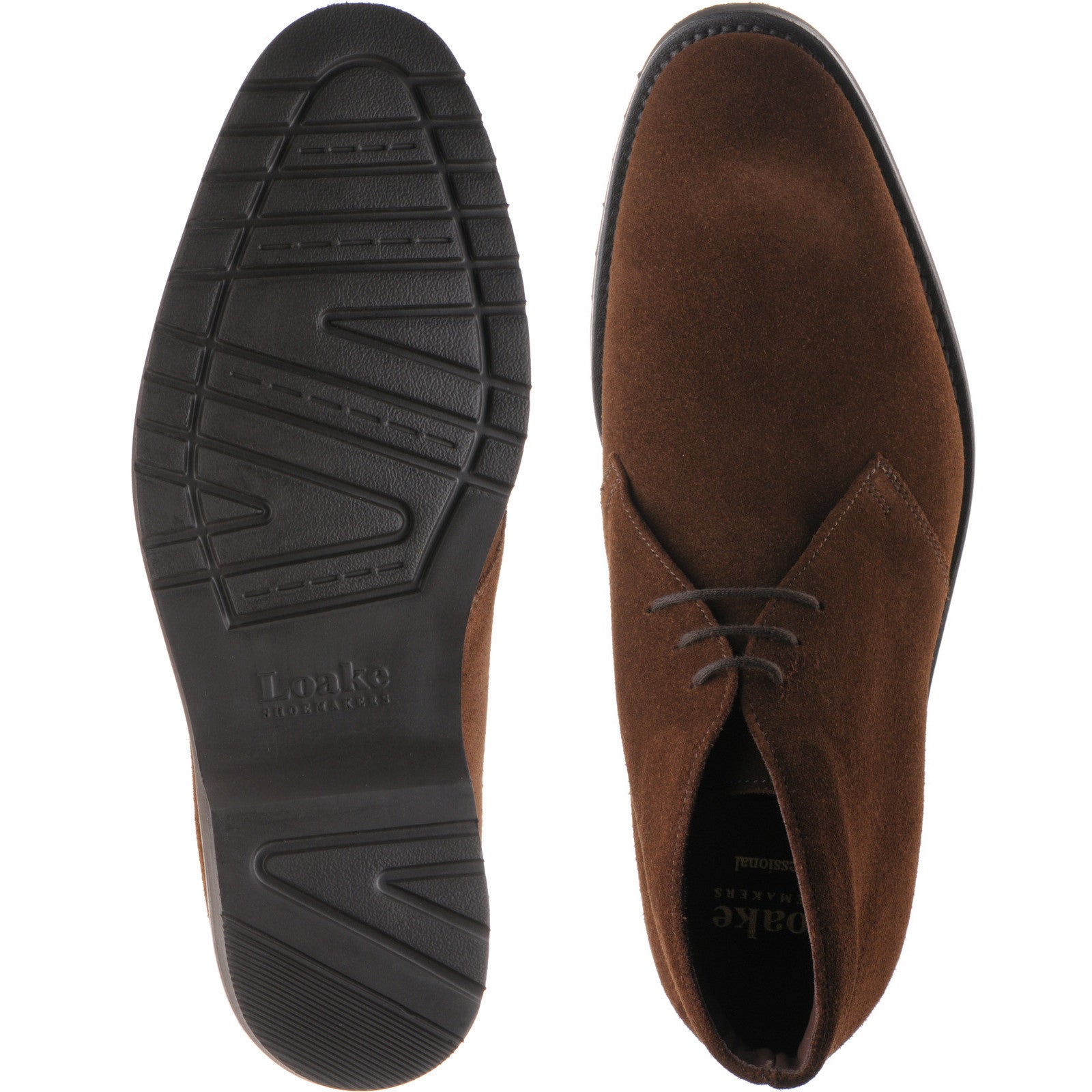 Product image for Loake Altman mens rubber-soled boots in brown suede