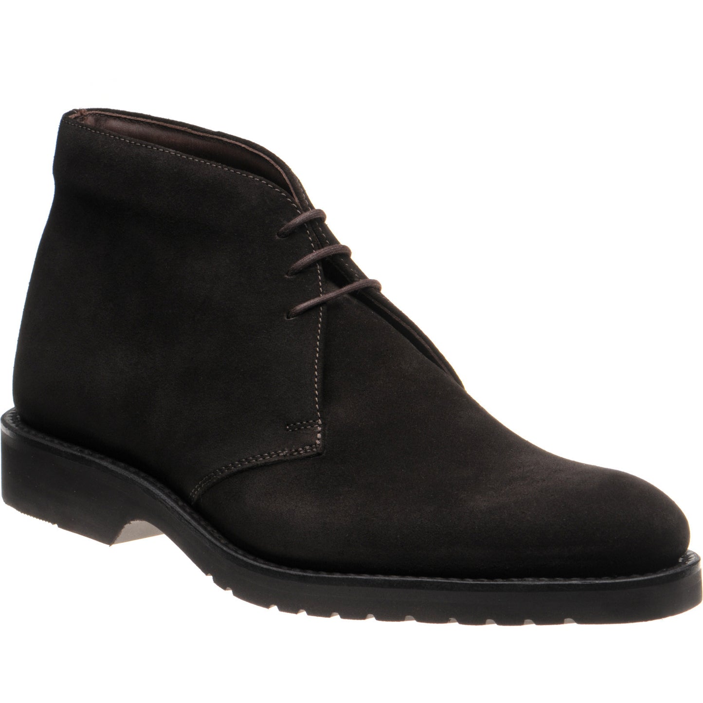 Product image for Loake Altman mens rubber-soled boots in dark brown suede