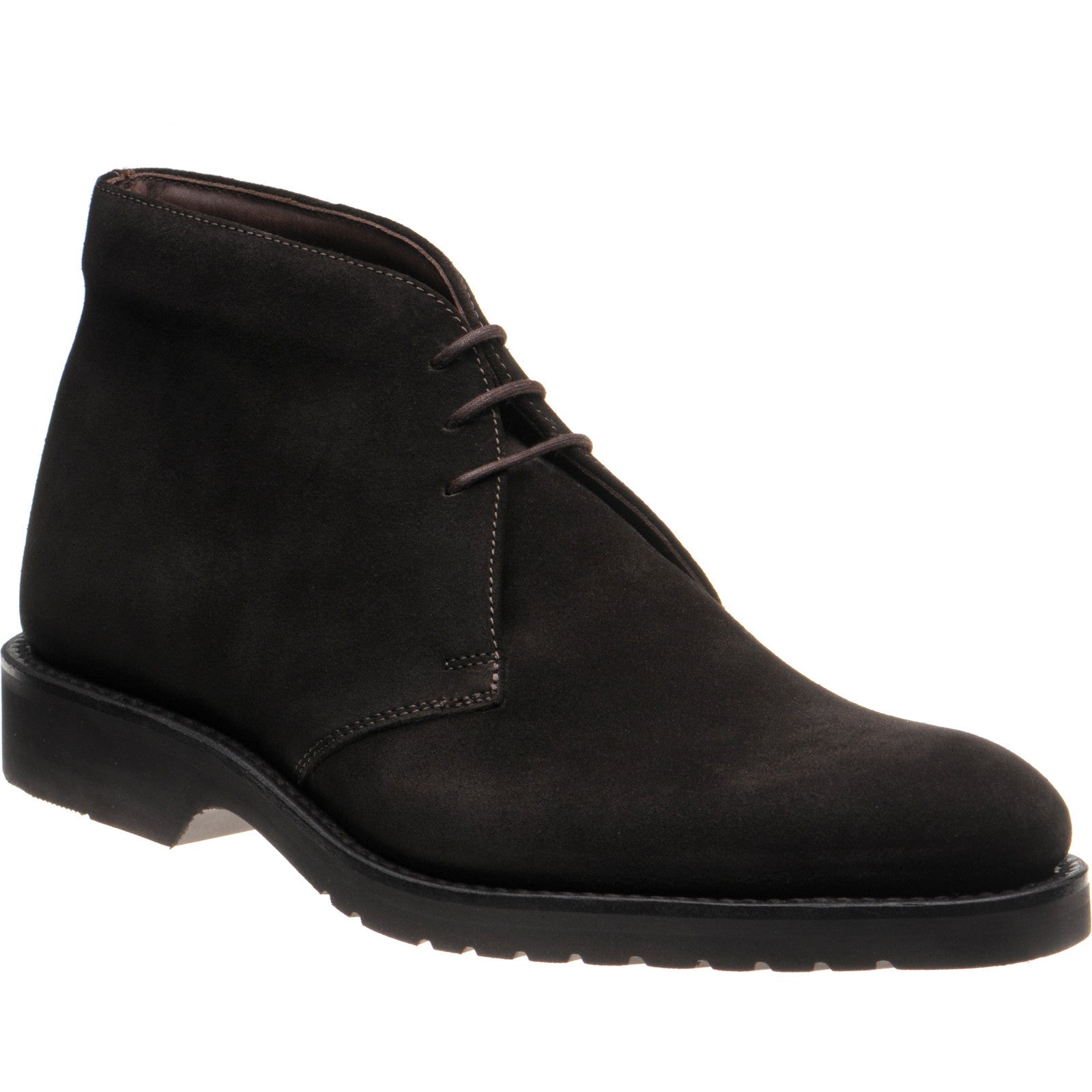 Product image for Loake Altman mens rubber-soled boots in dark brown suede
