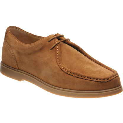 Product image for Loake Arezzo mens rubber-soled Derby shoes in chestnut suede