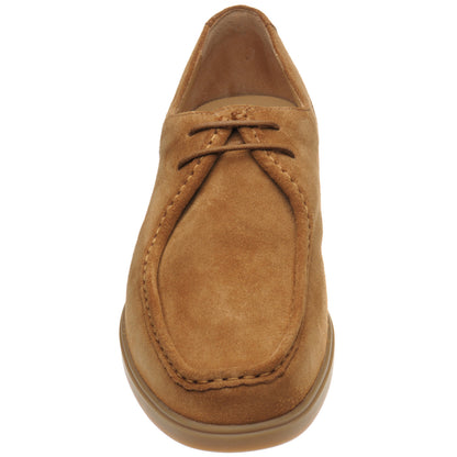 Product image for Loake Arezzo mens rubber-soled Derby shoes in chestnut suede