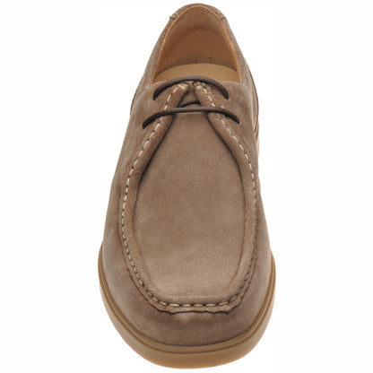 Product image for Loake Arezzo mens rubber-soled Derby shoes in flint suede