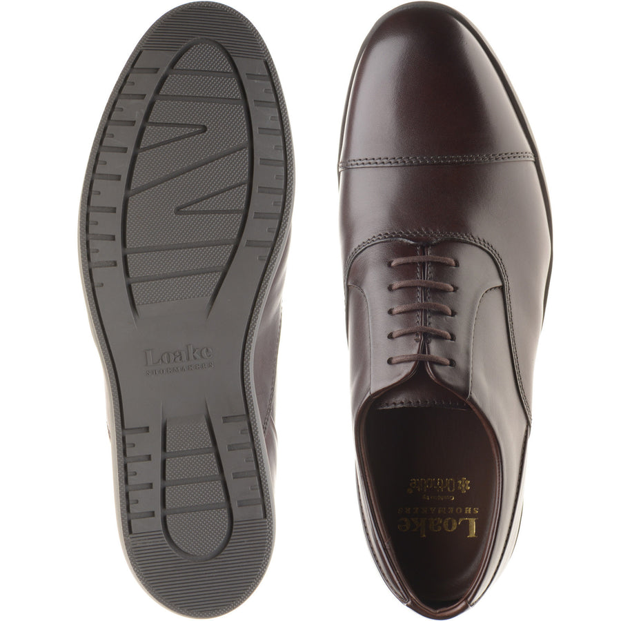 Product image for Loake Armstrong mens rubber-soled Oxfords in brown calf