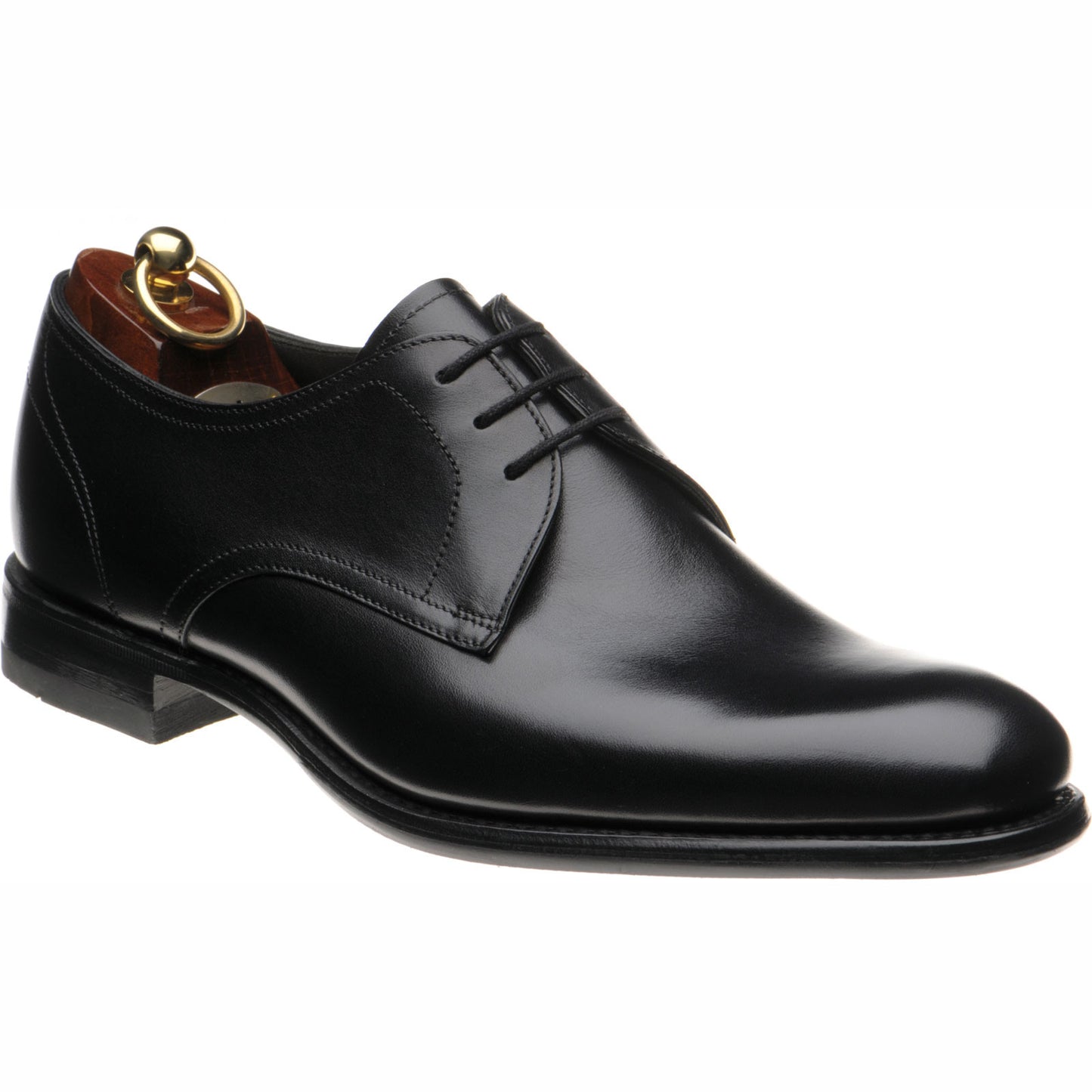 Product image for Loake Atherton mens hybrid-soled Derby shoes in black calf (second)