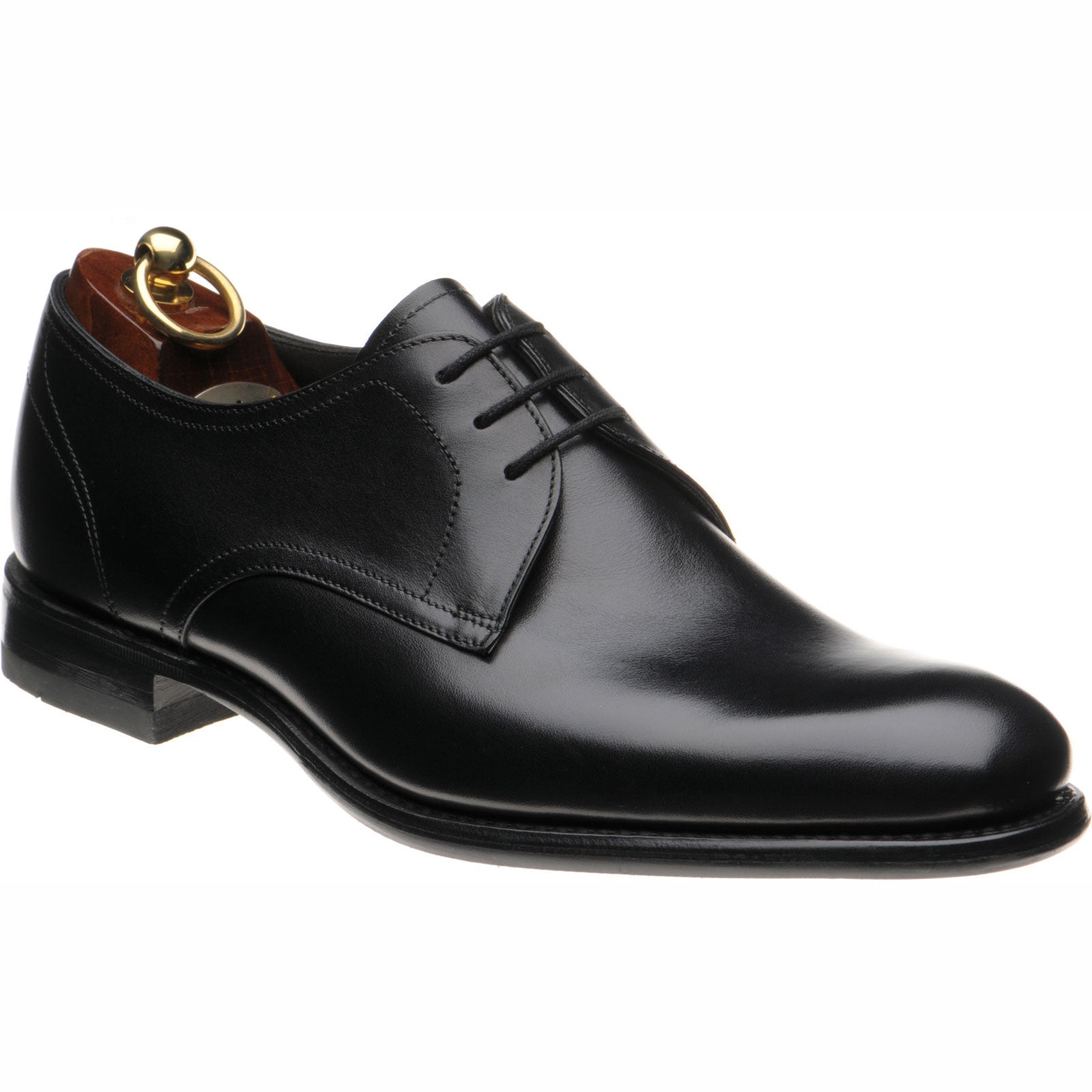 Product image for Loake Atherton mens hybrid-soled Derby shoes in black calf (second)