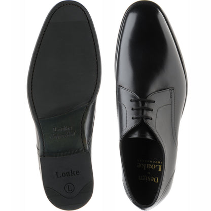 Product image for Loake Atherton mens hybrid-soled Derby shoes in black calf (second)