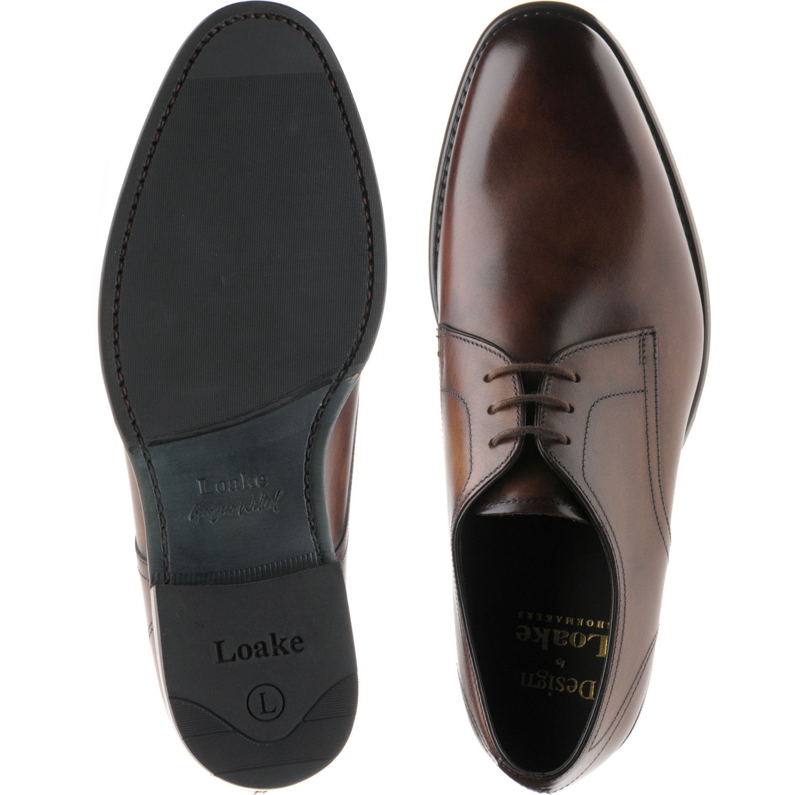 Product image for Loake Atherton in dark brown calf