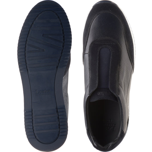 Product image for Loake Ballantyne mens rubber-soled in navy suede and navy grain (second)