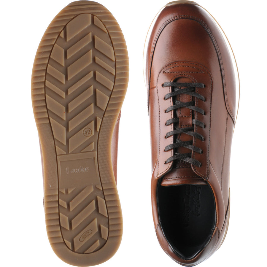 Product image for Loake Bannister mens rubber-soled in cedar calf (second)