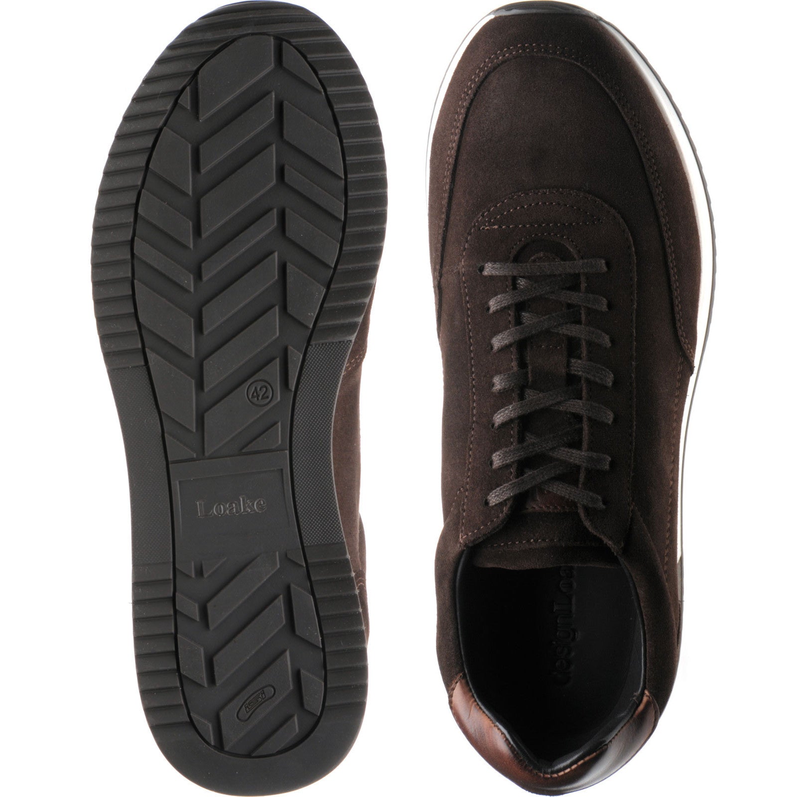 Product image for Loake Bannister in choc brown suede