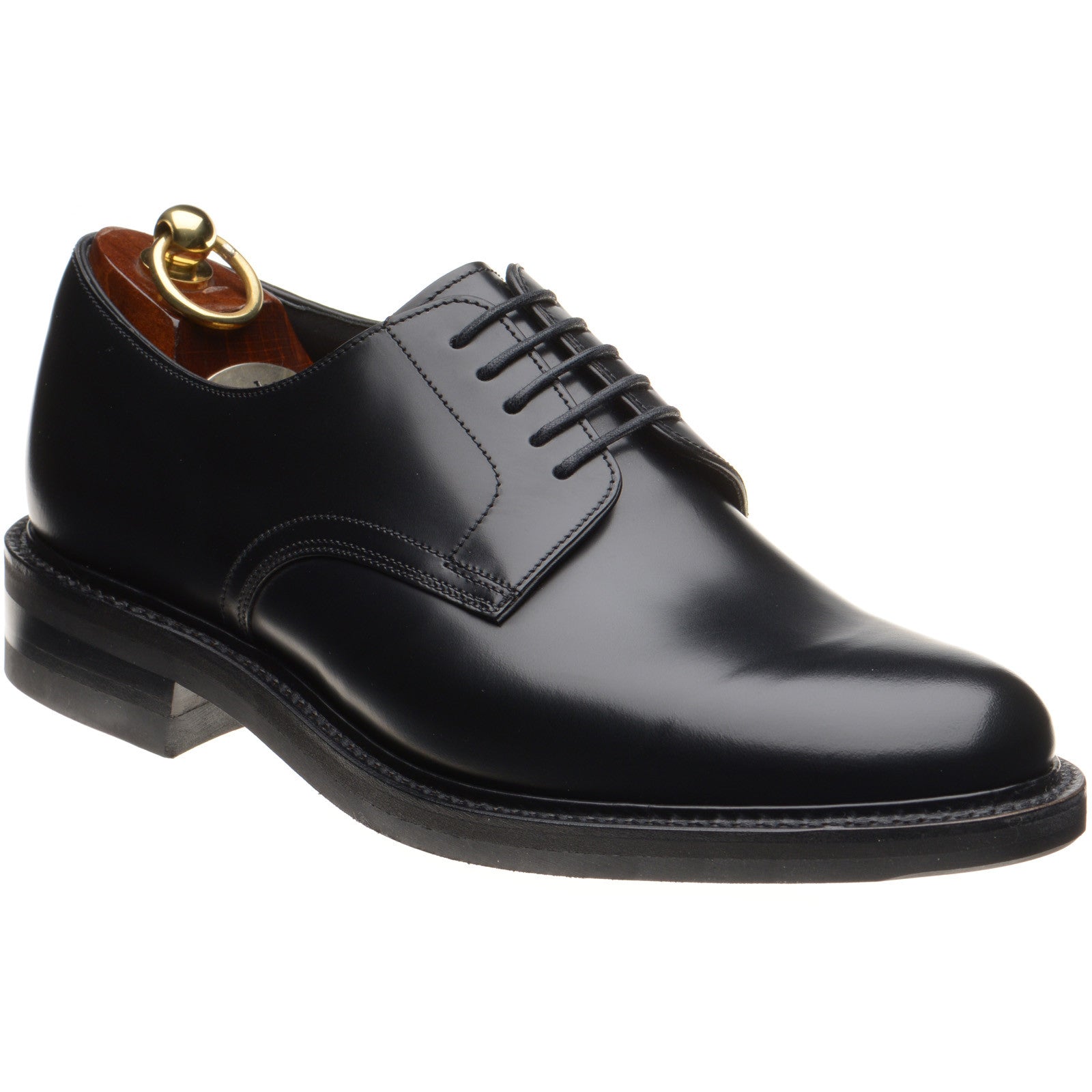 Product image for Loake Barbican mens rubber-soled in black polished