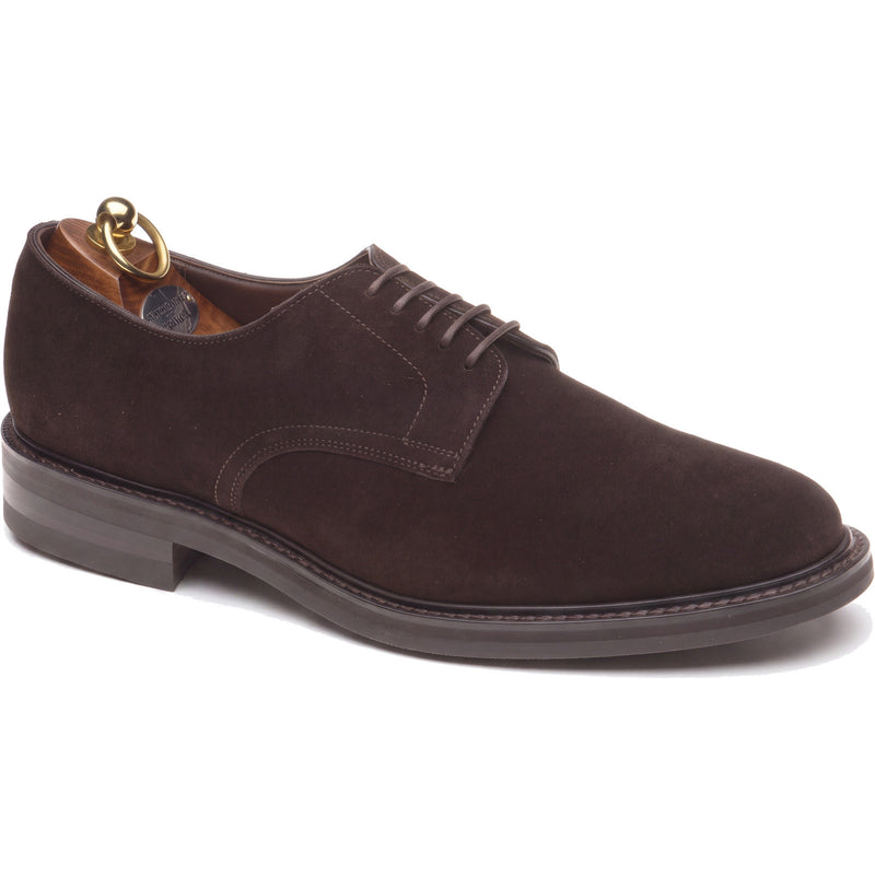 Product image for Loake Barbican mens rubber-soled in dark brown suede (second)