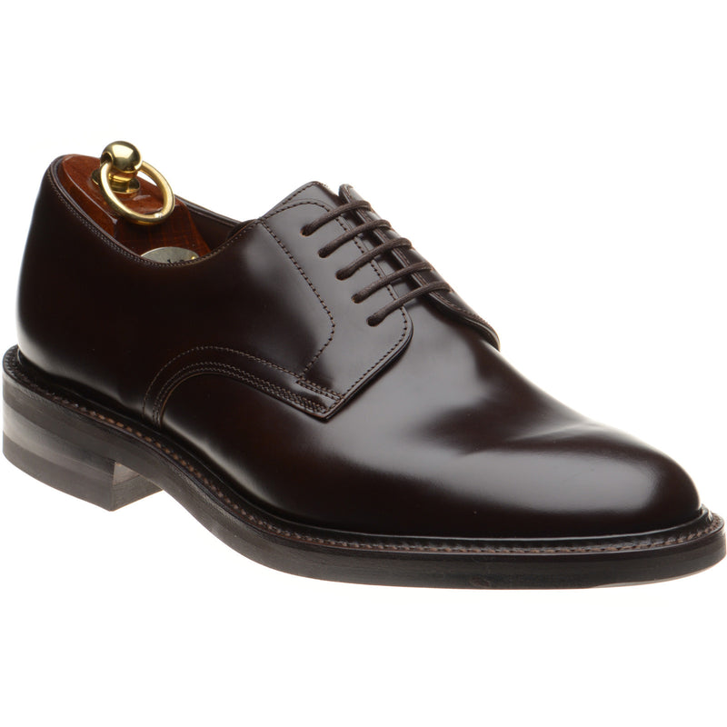 Product image for Loake Barbican mens rubber-soled in espresso polished