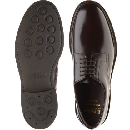 Product image for Loake Barbican mens rubber-soled in espresso polished