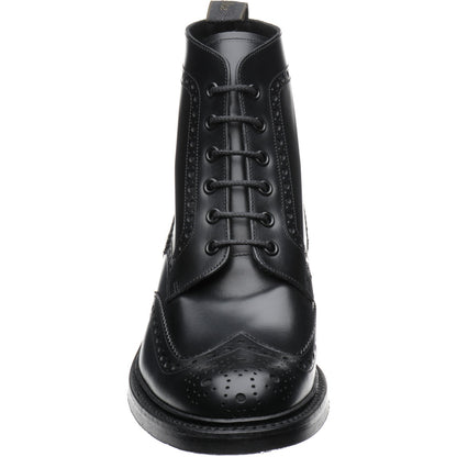 Product image for Loake Bedale mens rubber-soled brogue boots in black calf (second)
