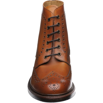 Product image for Loake Bedale mens rubber-soled brogue boots in tan