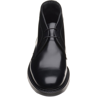 Product image for Loake Berkeley mens rubber-soled Chukka boots in black polished