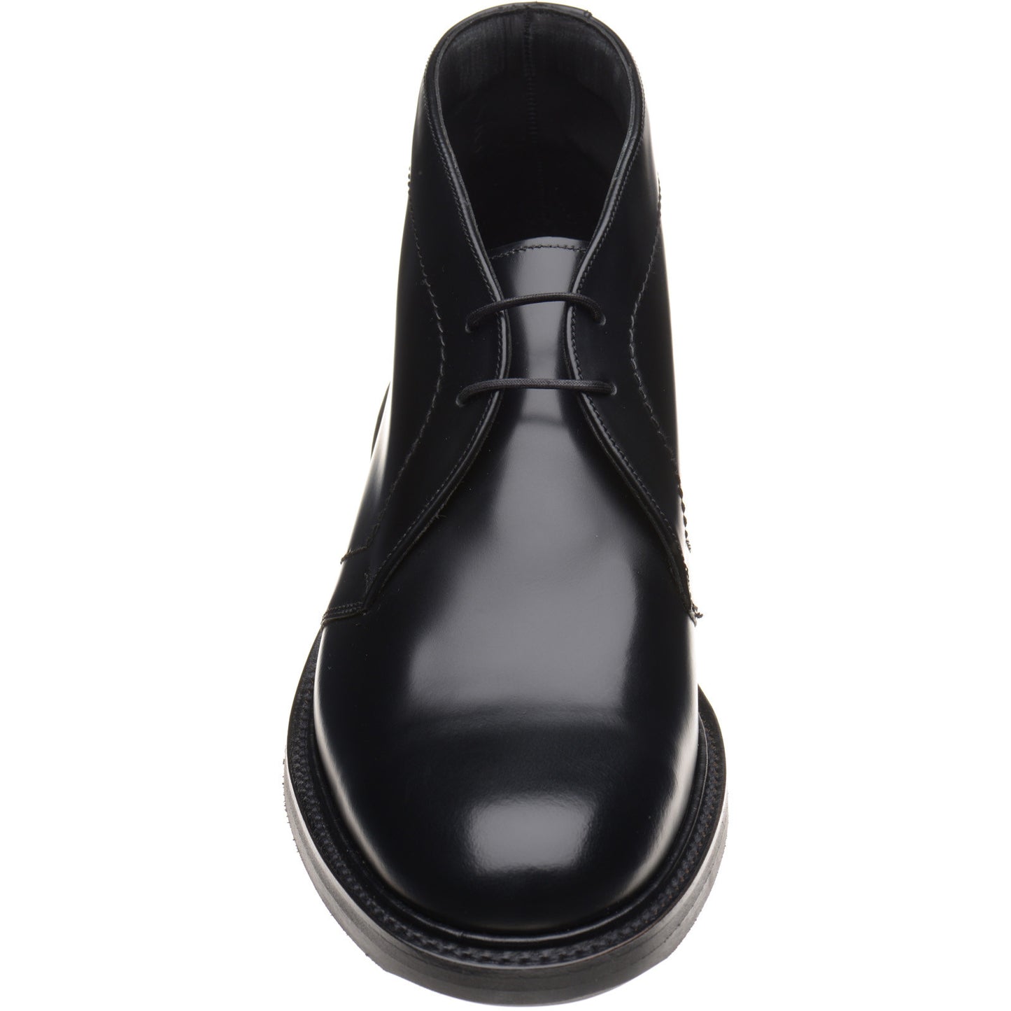Product image for Loake Berkeley mens rubber-soled Chukka boots in black polished (second)