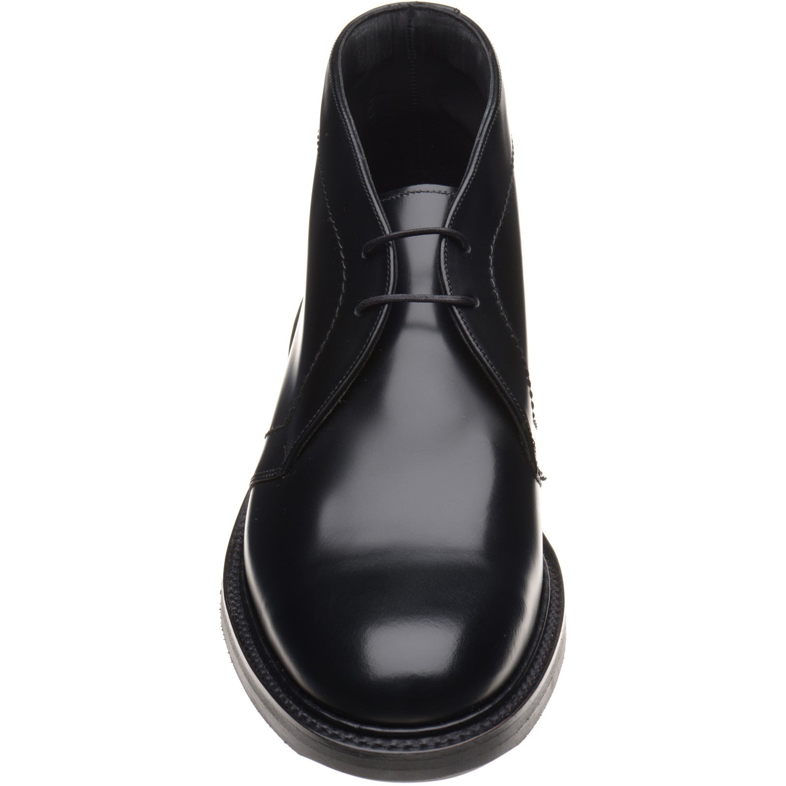 Product image for Loake Berkeley mens rubber-soled Chukka boots in black polished (second)