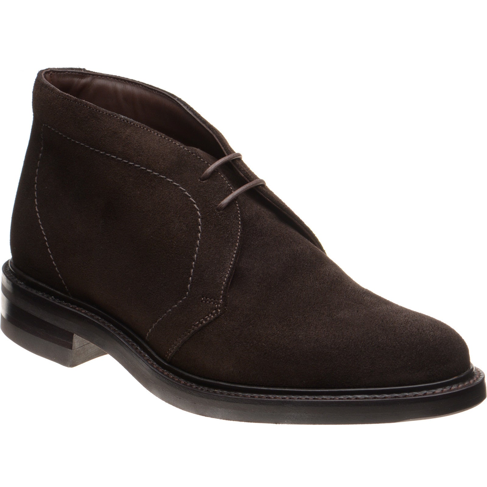 Product image for Loake Berkeley mens rubber-soled Chukka boots in dark brown suede (second)