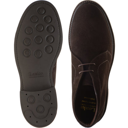 Product image for Loake Berkeley mens rubber-soled Chukka boots in dark brown suede (second)