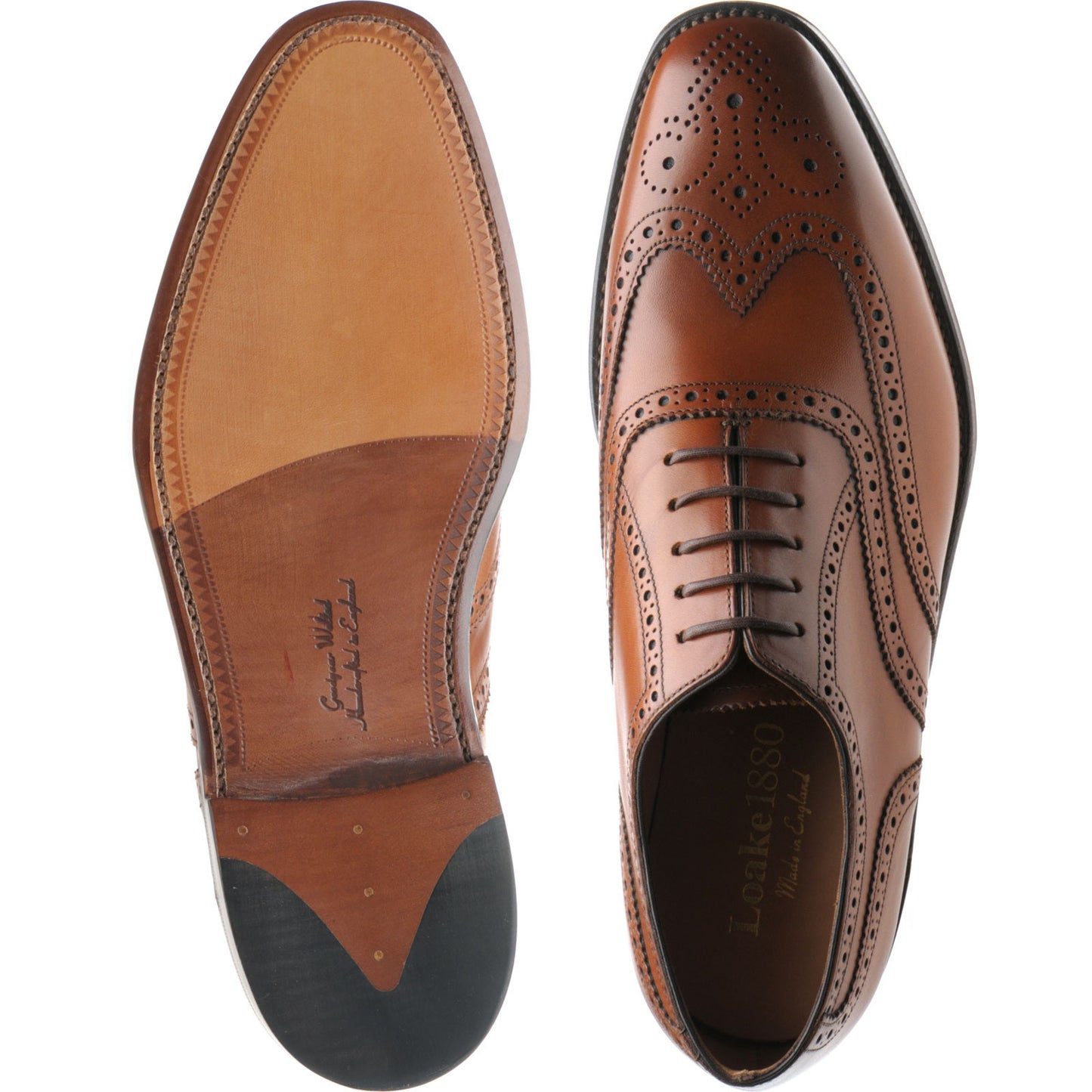 Product image for Loake Buckingham mens brogues in brown calf