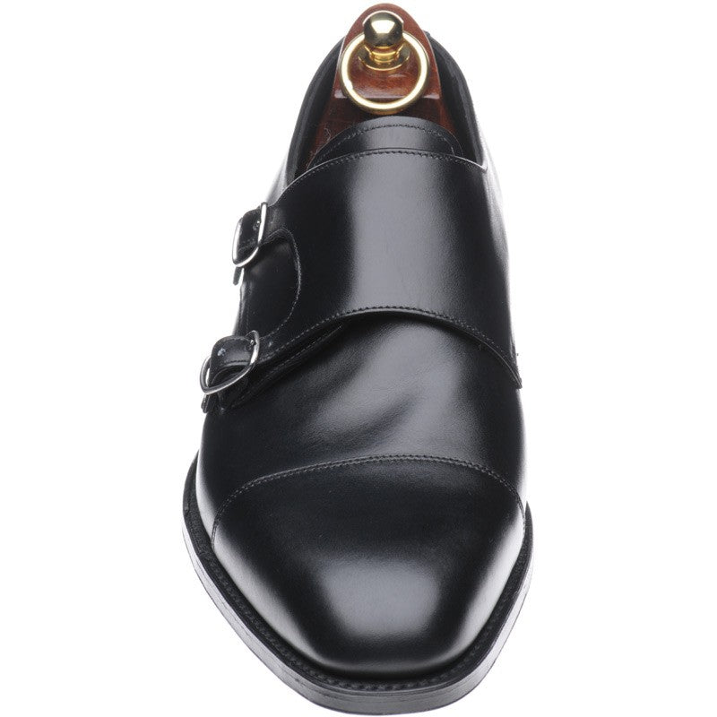 Product image for Loake Cannon mens double monk shoes in black calf (second)